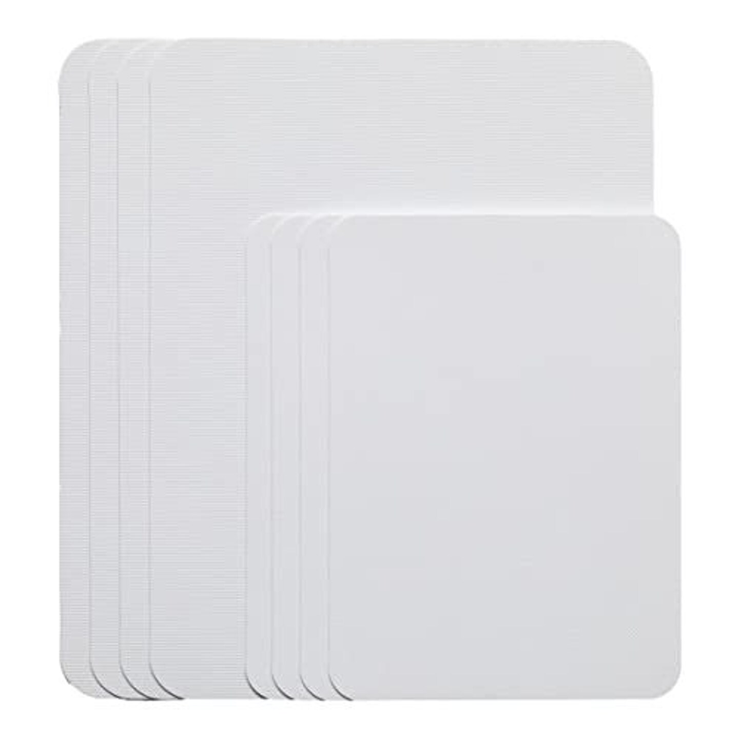 Simply Genius Plastic Cutting Boards for Kitchen - Color Coded Chopping Board Set - Flexible Cutting Mats for Meat &#x26; Vegetables - Dishwasher Safe, Non-Slip, BPA Free (8-Pack White, Mixed Size)