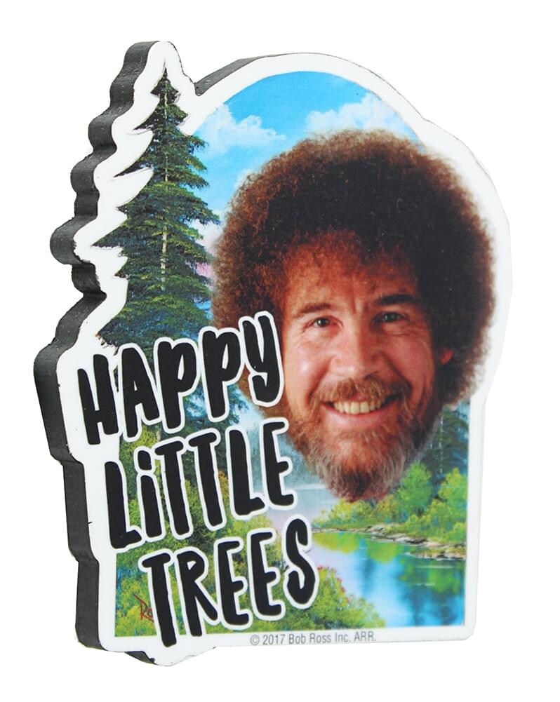 Bob Ross 3&#x22; Funky Chunky Magnet: Happy Little Trees