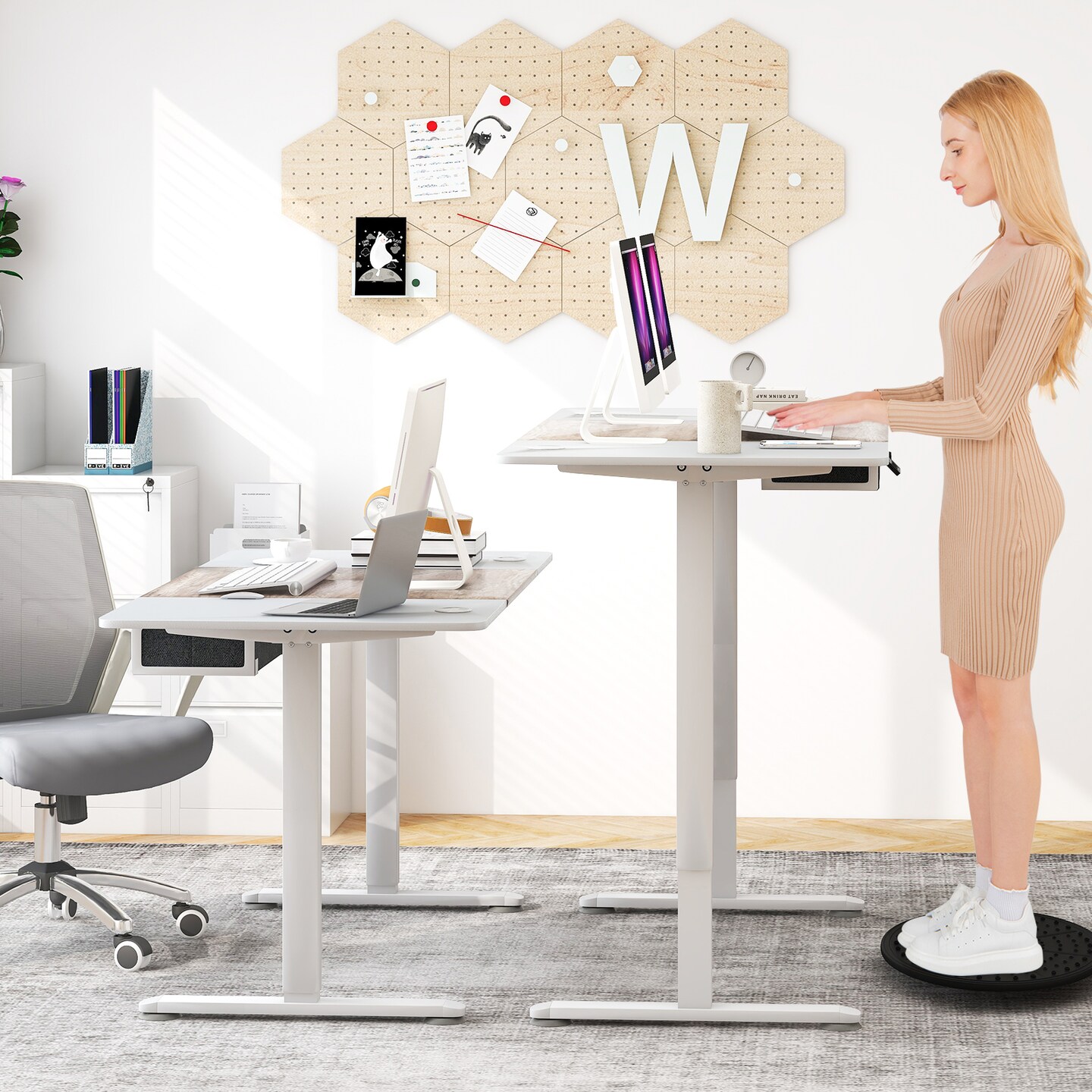 Height Adjustable Electric Standing Desk With Usb Charging Port