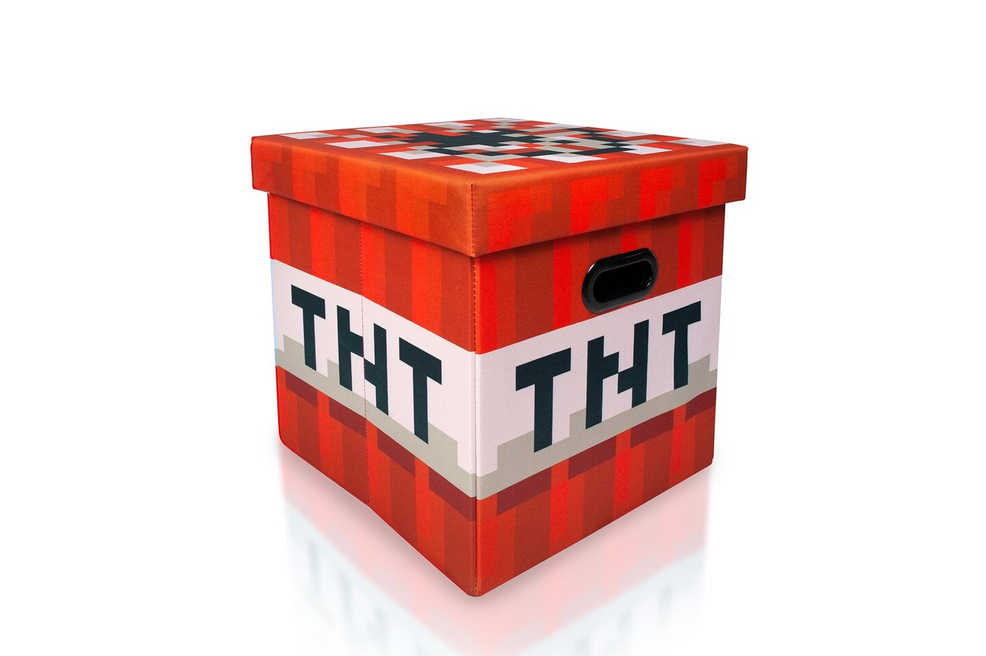 Minecraft TNT Block Storage Tote | Minecraft Storage Cube | 15-Inch Box &#x26; Lid