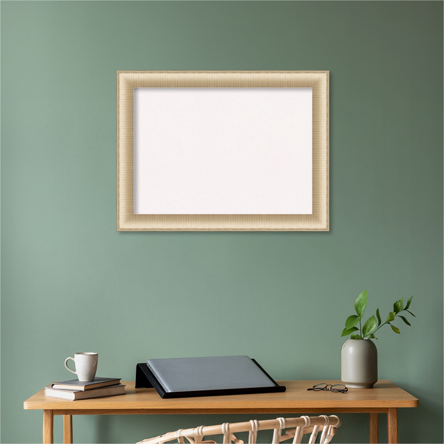 Elegant Framed Corkboard, White Cork