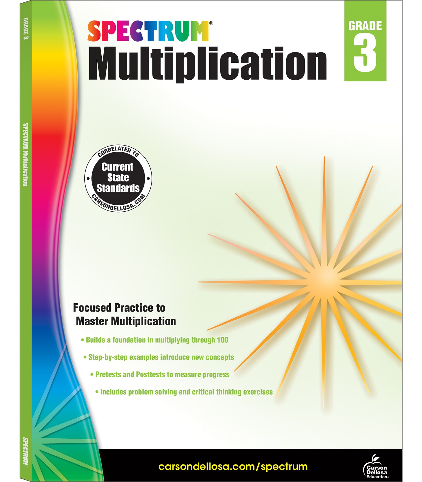 Spectrum Grade 3 Multiplication Workbooks, Ages 8 to 9, Multiplication Through 100, Test Prep, and Critical Thinking 3rd Grade Math Practice, 3rd Grade Multiplication Workbook for Kids