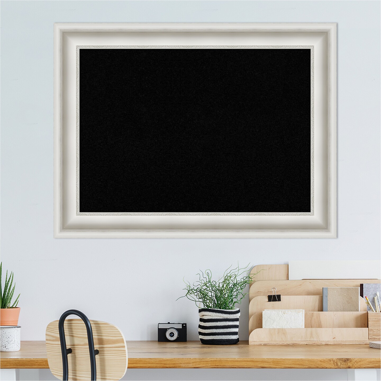Parlor Framed Corkboard, Black Cork
