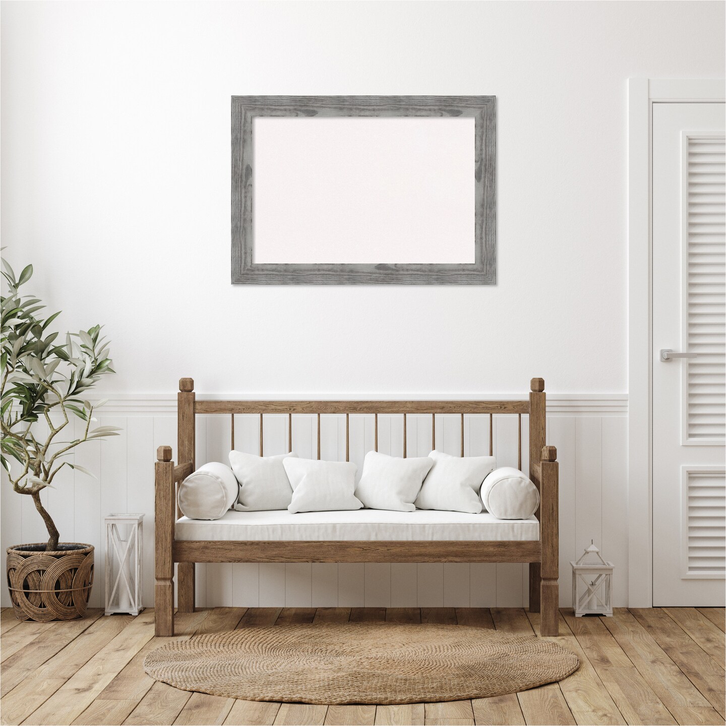 Bridge Wood Framed Corkboard, White Cork