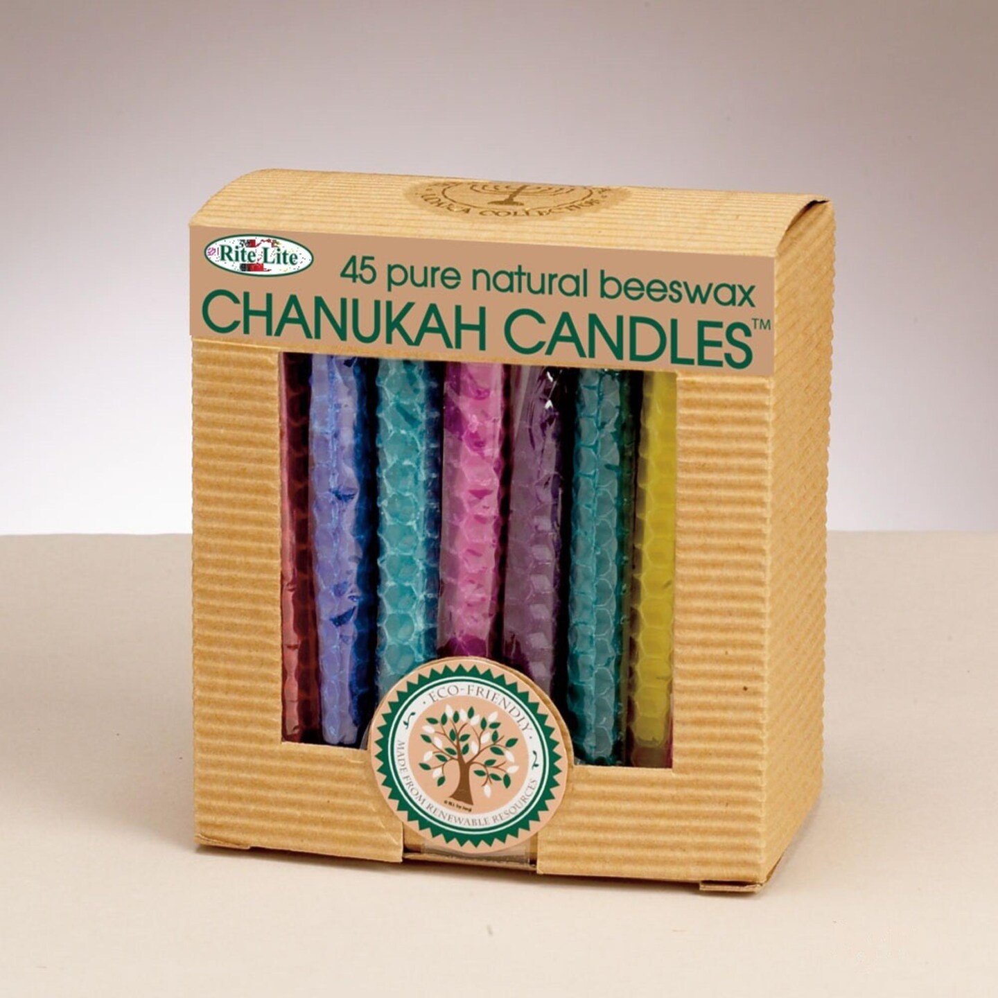 Rite Lite Pink and Blue Honeycomb Hanukkah Candles 4.5&#x22;
