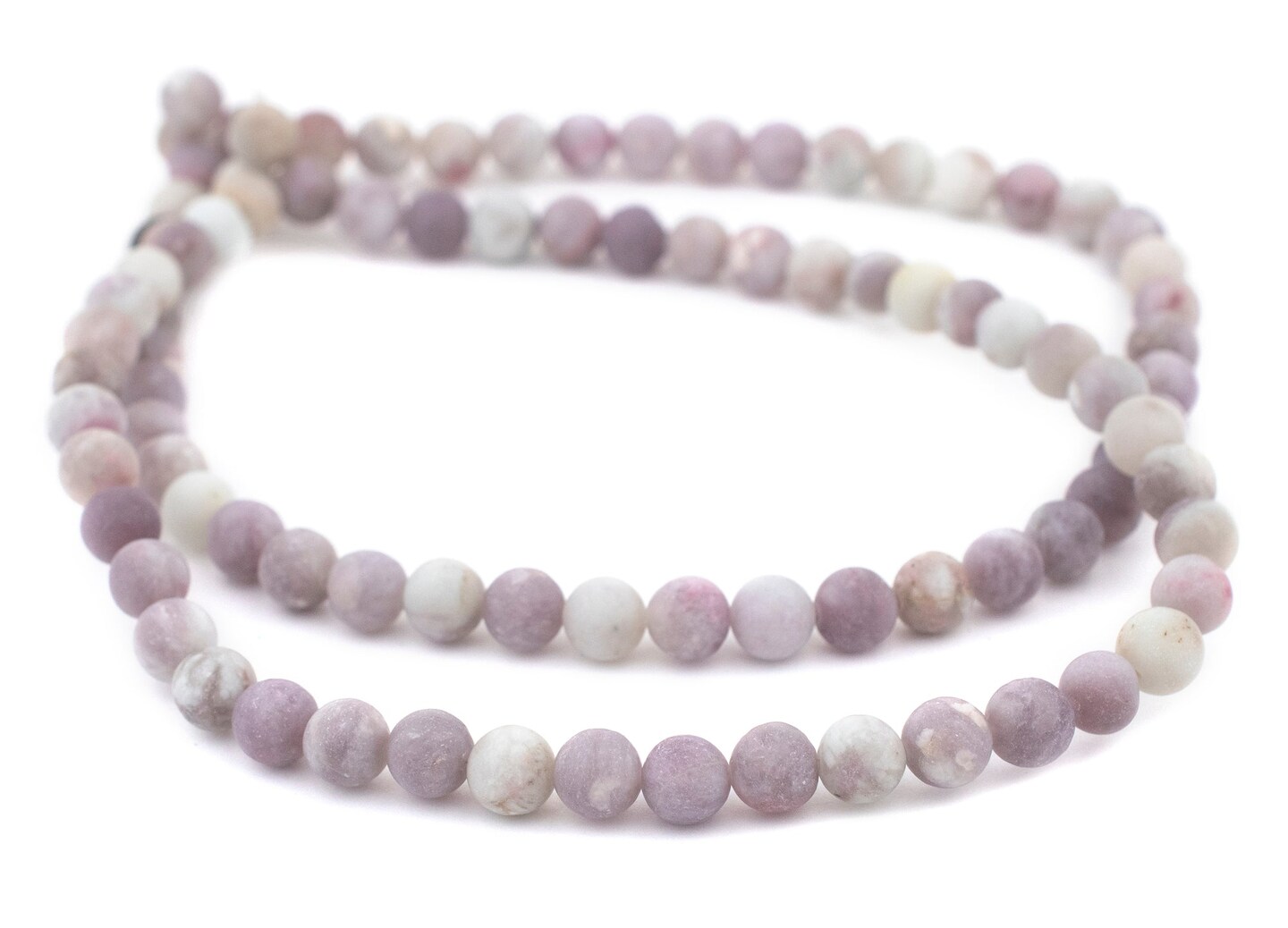 TheBeadChest Matte Lavender Lilac Jade Beads (8mm): Organic Gemstone Round Spherical Energy Stone Healing Power Crystal for Jewelry Bracelet Mala Necklace Making