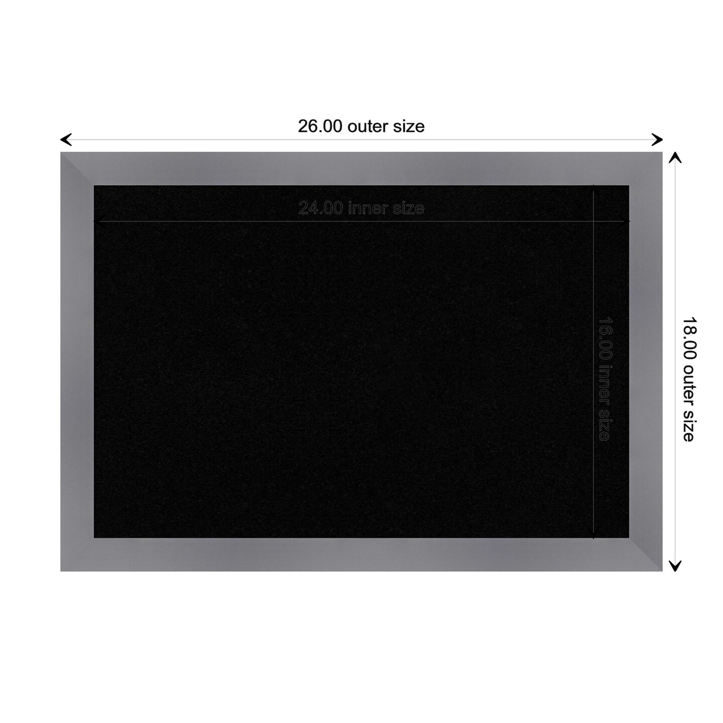 Edwin Wood Framed Corkboard, Black Cork