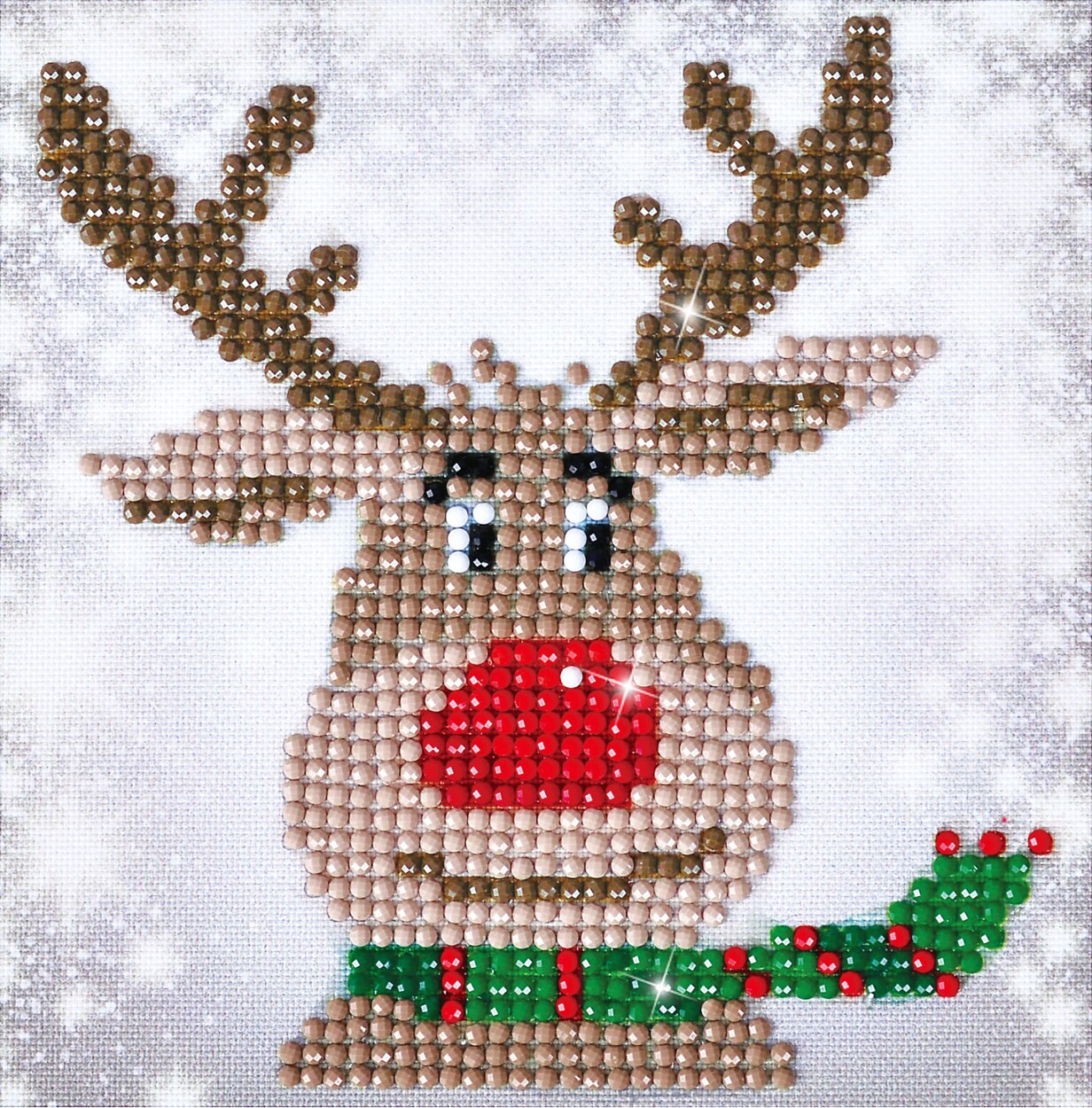 Diamond Dotz Christmas Reindeer Animal Diamond Painting Kits for Adults - Diamond Art Kits a Relaxing Creative Craft Kit with Dotz Gems 5.3x5.3