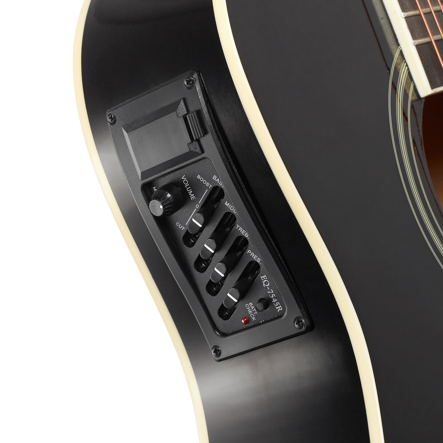 Jameson Guitars Full Size Thinline Acoustic Electric Guitar with Free Gig Bag Case &#x26; Picks