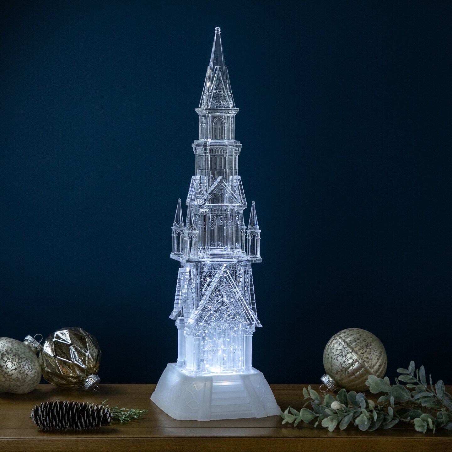 Northlight LED Lighted Castle Acrylic Christmas Decoration - 17.5&#x22;