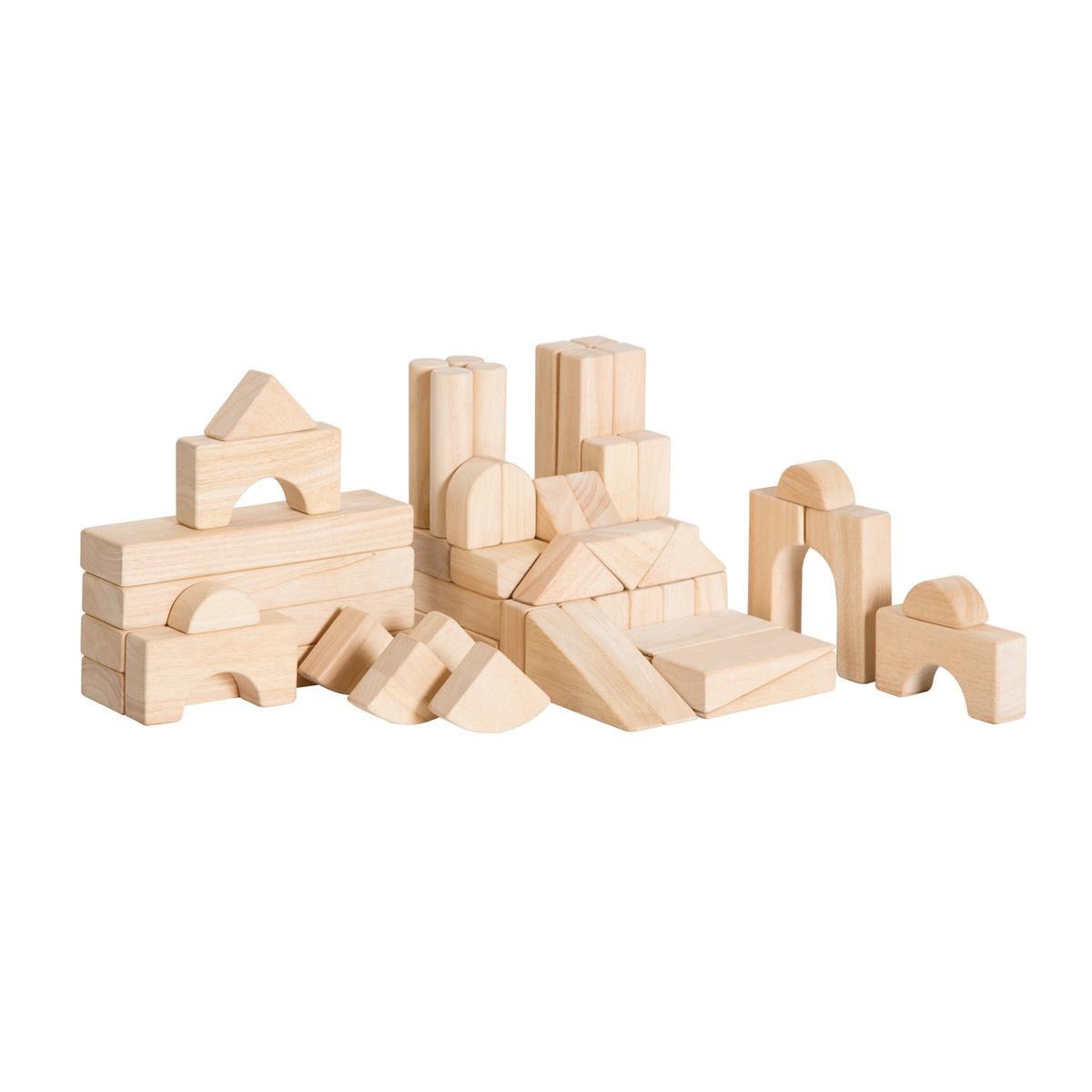 Kaplan Early Learning Company Unit Block Supplement Set 1 - 60 Pieces in 14 Shapes