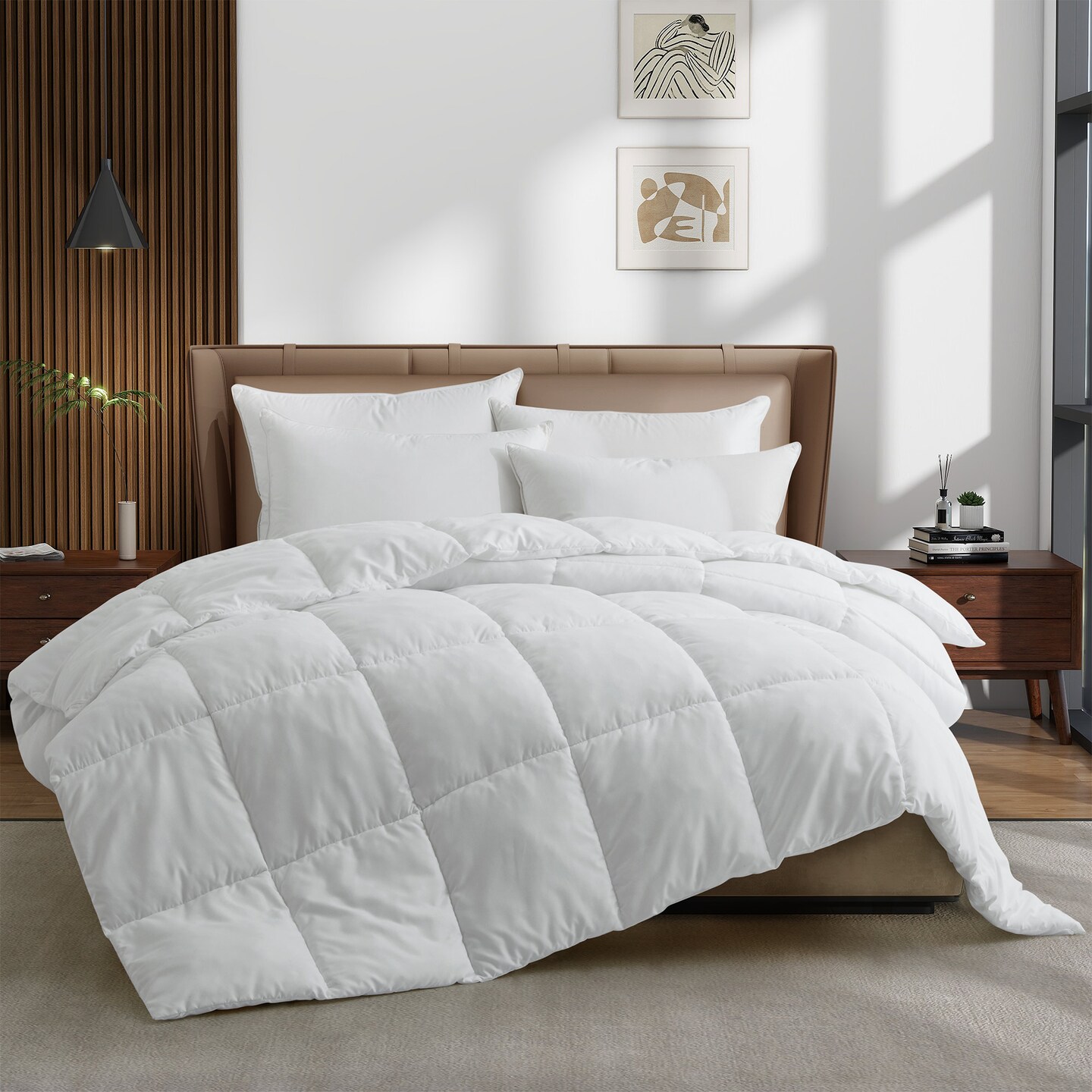 Lightweight Down Alternative Comforter Duvet Insert Microfiber Shell Queen