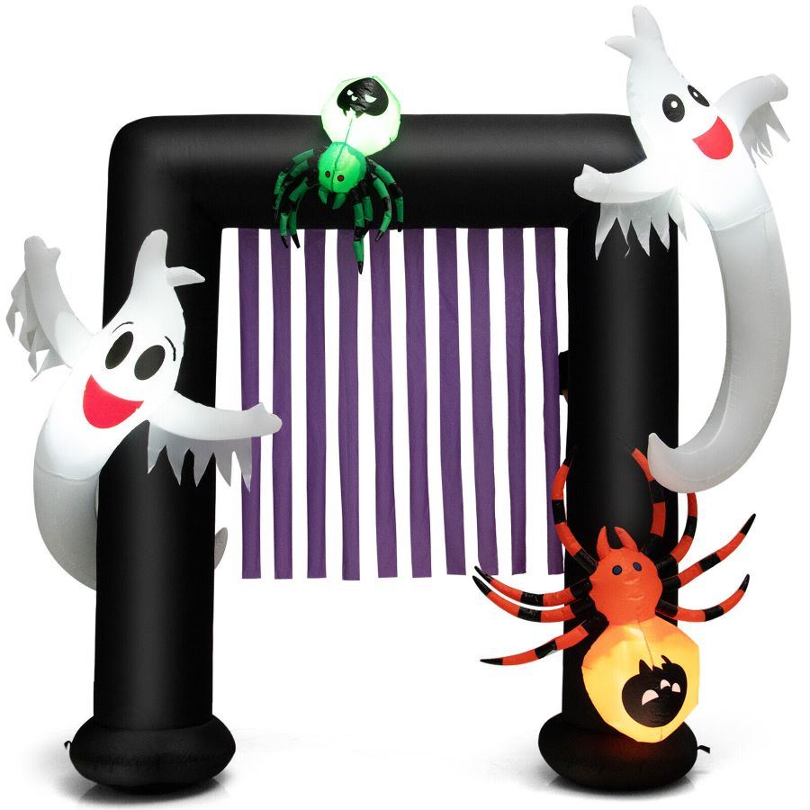 Halloween Outdoor Spooky Tree Monster Ghost Blow Up Yard Decoration With Built-In Led Lights