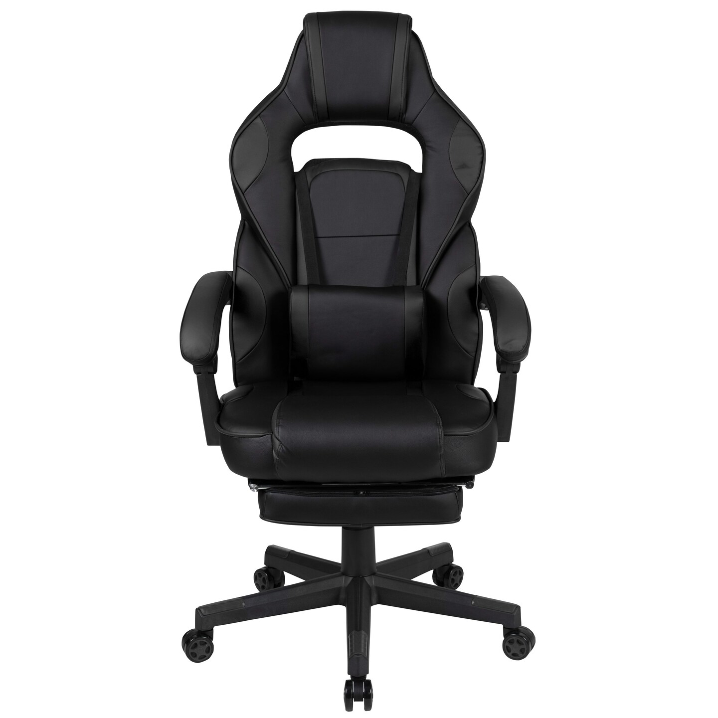 Emma and Oliver Ergonomic Gaming Chair -Recline Back/Arms, Footrest, Massaging Lumbar