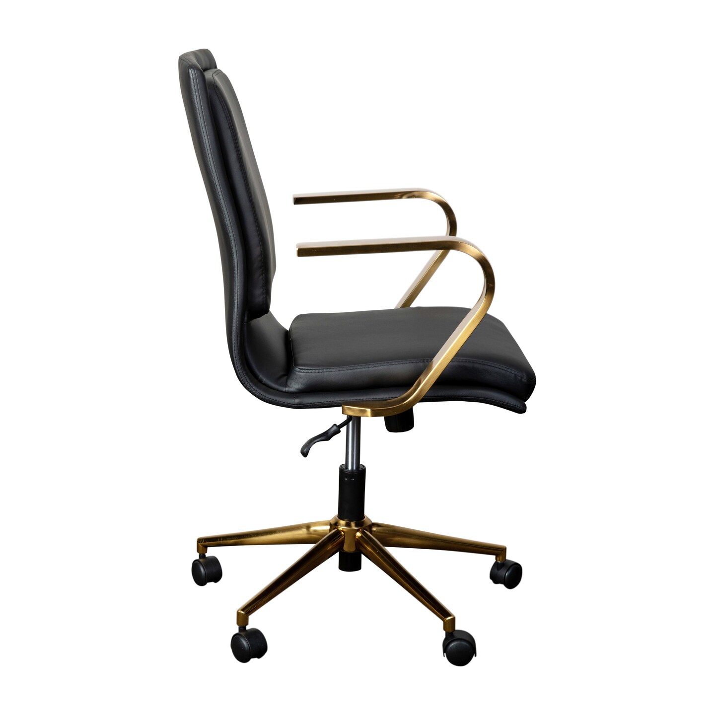 Merrick Lane Artemis Mid-Back Home Office Chair with Armrests, Height Adjustable Swivel Seat and Five Star Base