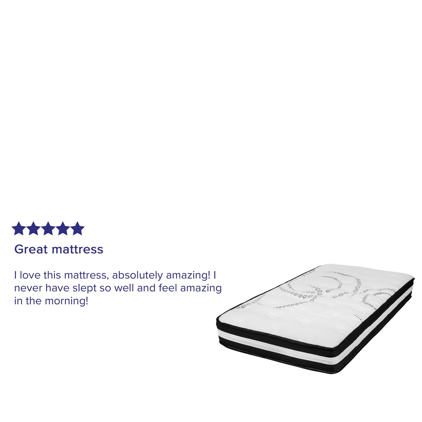 Merrick Lane Luna 10 Inch Hybrid Mattress CertiPUR-US Certified Foam &#x26; Pocket Spring Mattress in a Box