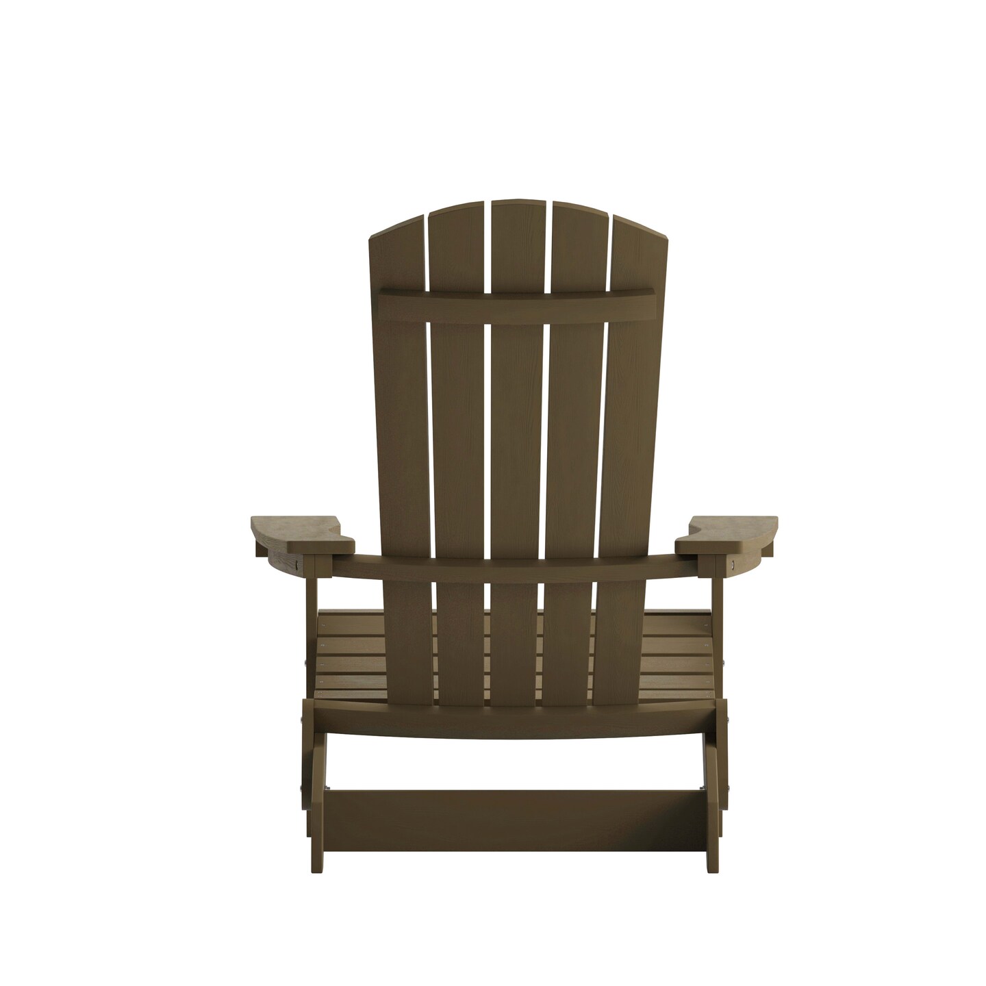Merrick Lane Riviera Poly Resin Folding Adirondack Lounge Chair - All-Weather Indoor/Outdoor Patio Chair