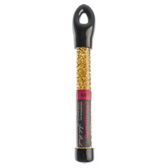 John Bead Czech 6/0 Silver-lined Glass Seed Beads, 23g