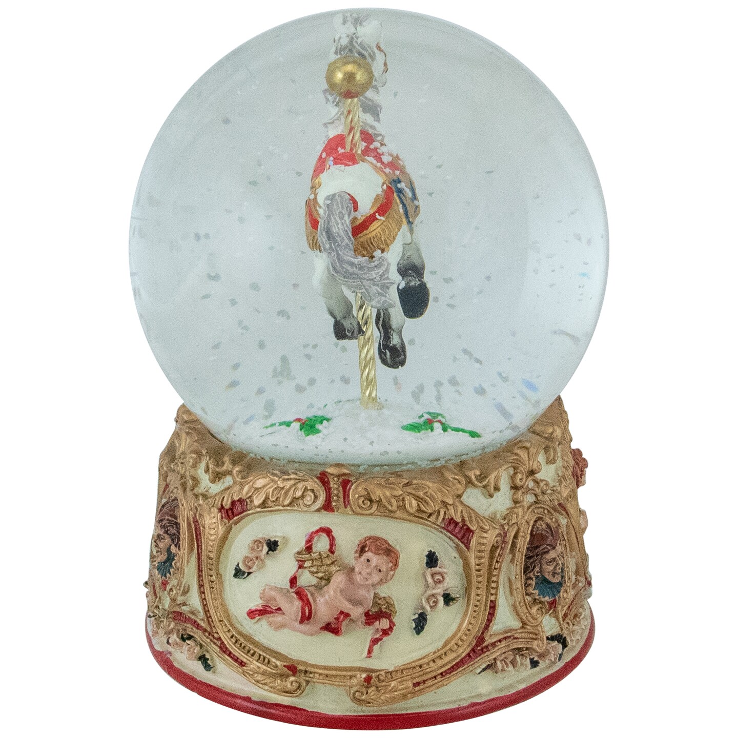 Northlight Musical Carousel Horse Christmas Snow Globe - 5.5&#x22;