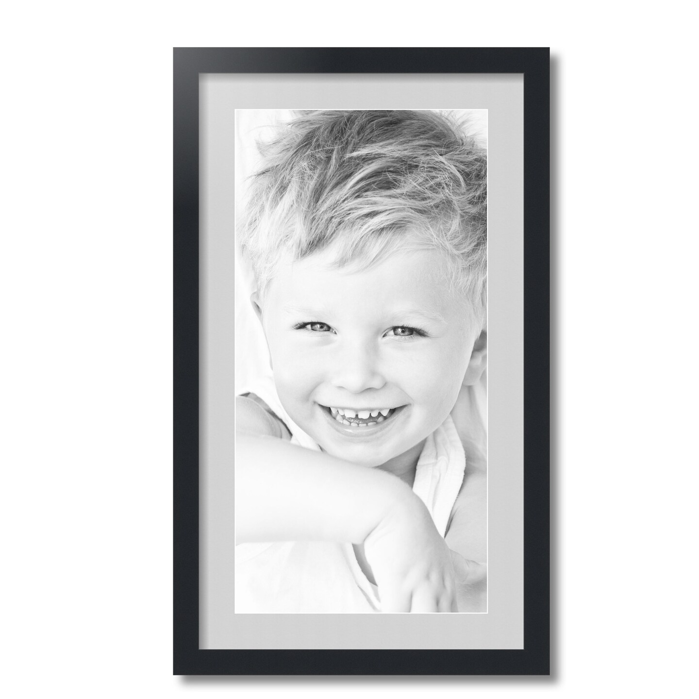 ArtToFrames 16x28" Matted Picture Frame with 12x24" Single Mat Photo Opening Framed in 1.25" Black and 2" Mat (FWM-3926-16x28)