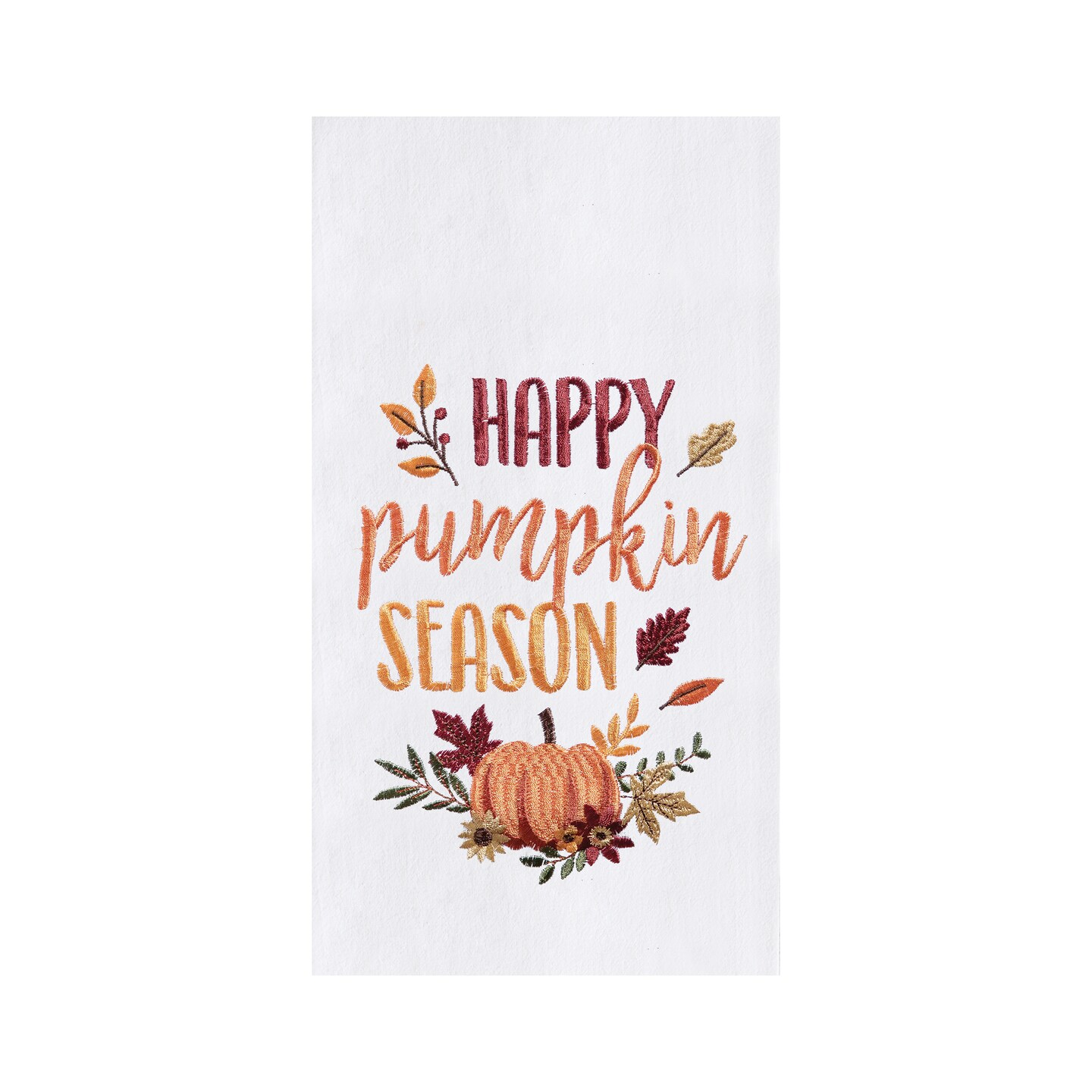 Happy Pumpkin Flour Sack Kitchen Dishtowel
