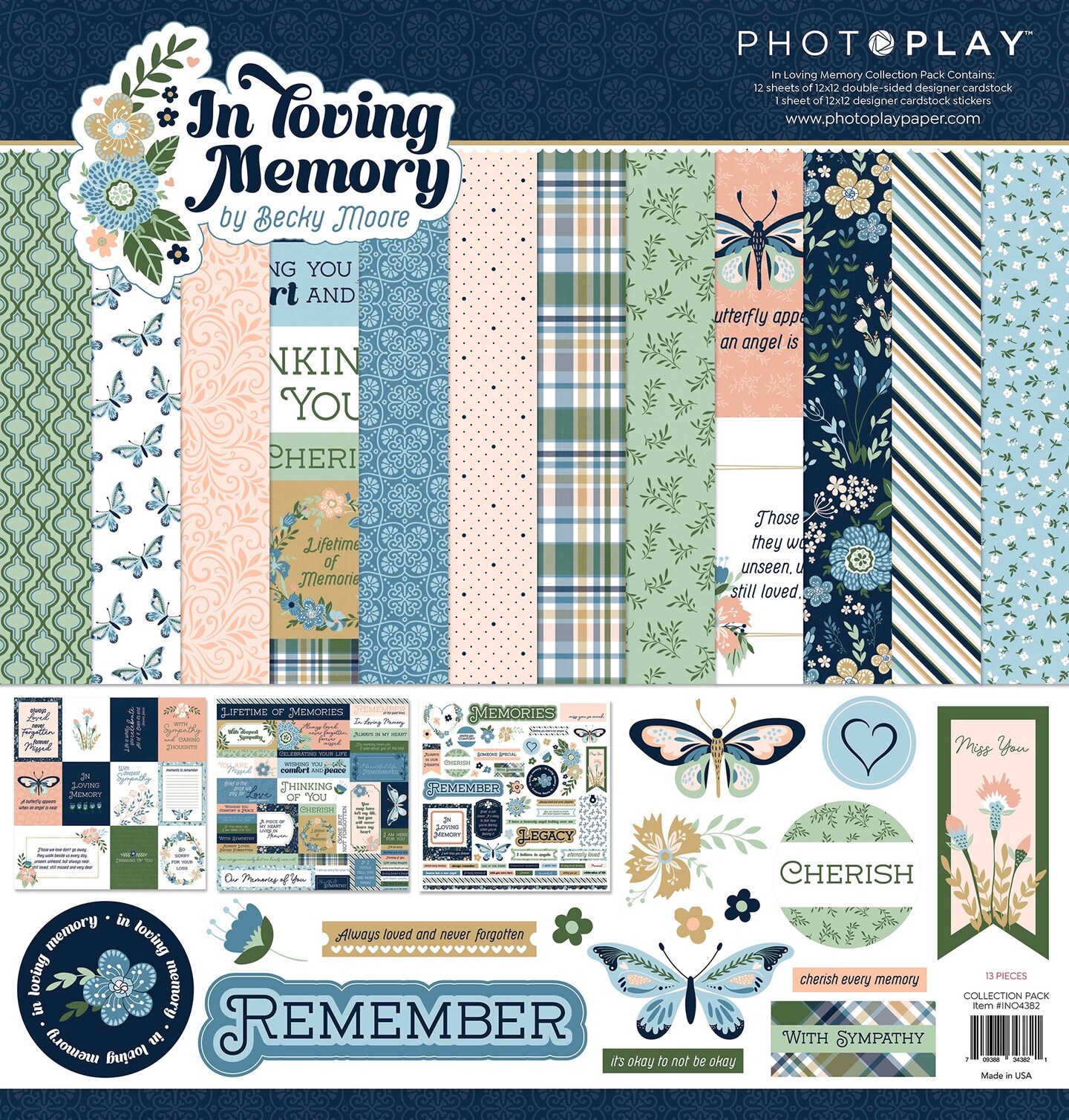 PhotoPlay Collection Pack 12&#x22;X12&#x22;-In Loving Memory
