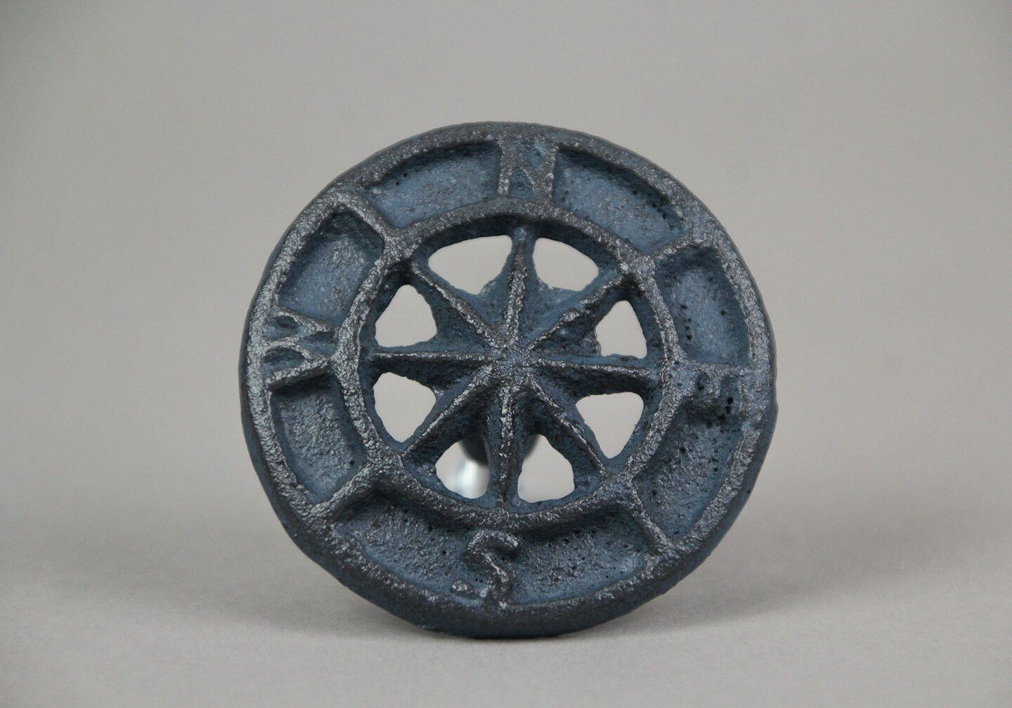 Set of 12 Cast Iron Nautical Compass Rose Cabinet Hardware Knobs Drawer Pulls