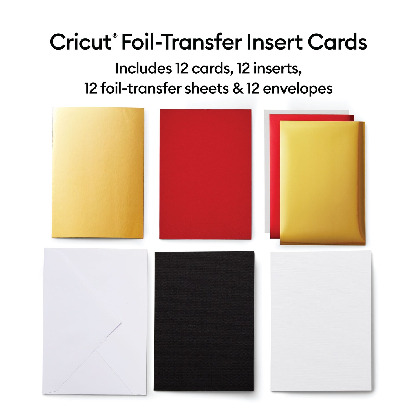 Cricut Foil Transfer Cards, R40 Royal Flush Sampler 12 Count