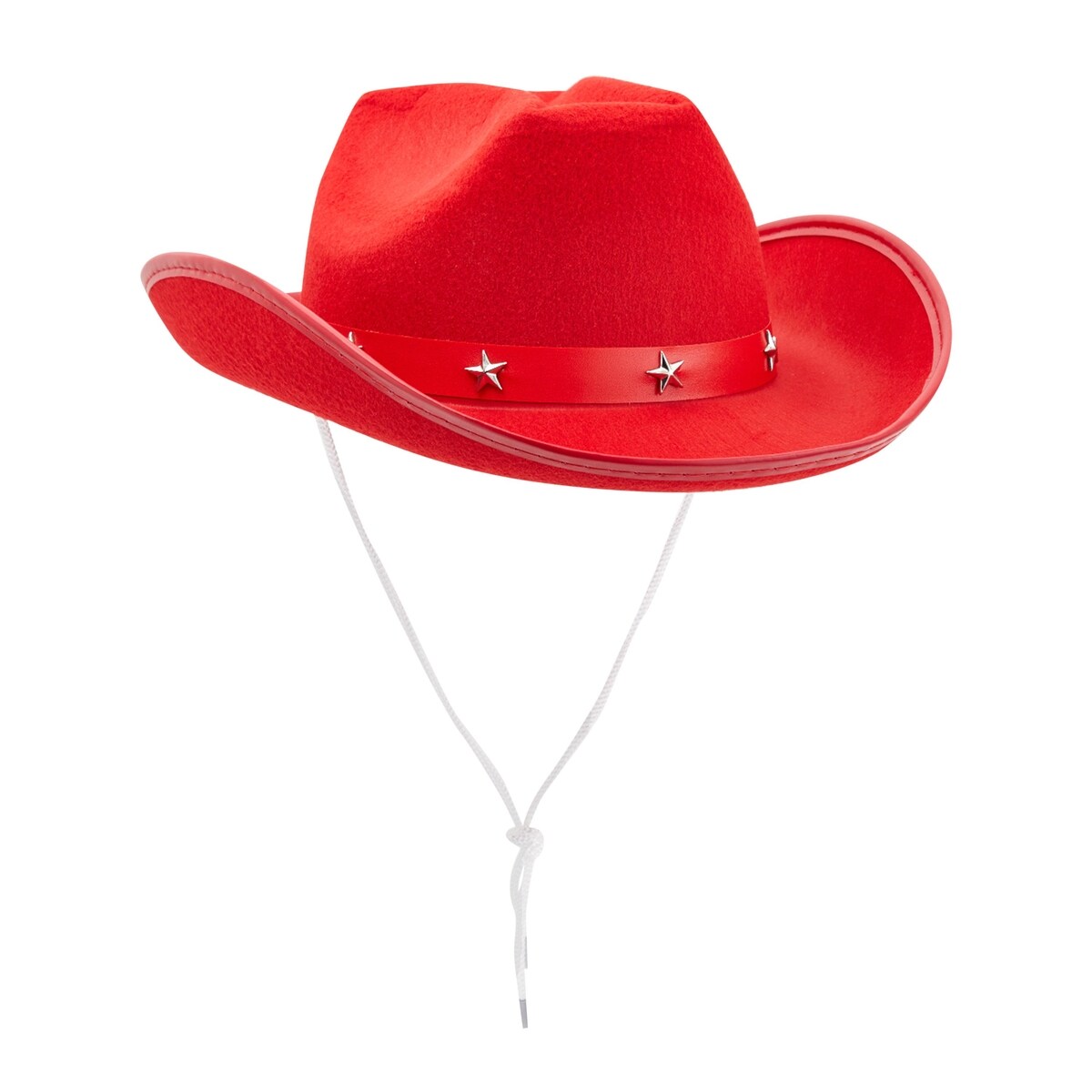 Felt Red Cowgirl Hat for Women and Men, Costume Accessories (14.8
