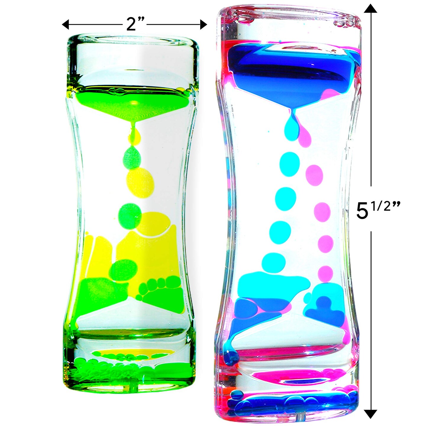 Big Mo&#x27;s Toys Liquid Motion Bubble Timer - Rectangular Sensory Relaxation Water Toy - Assorted Colors, 1 Piece