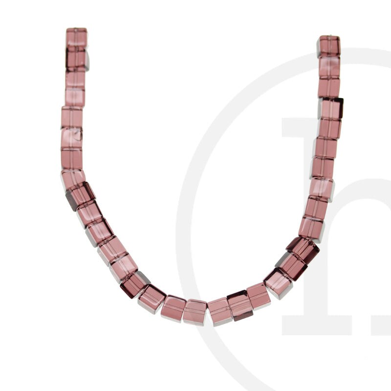 Glass Beads Cube Light Amethyst Michaels