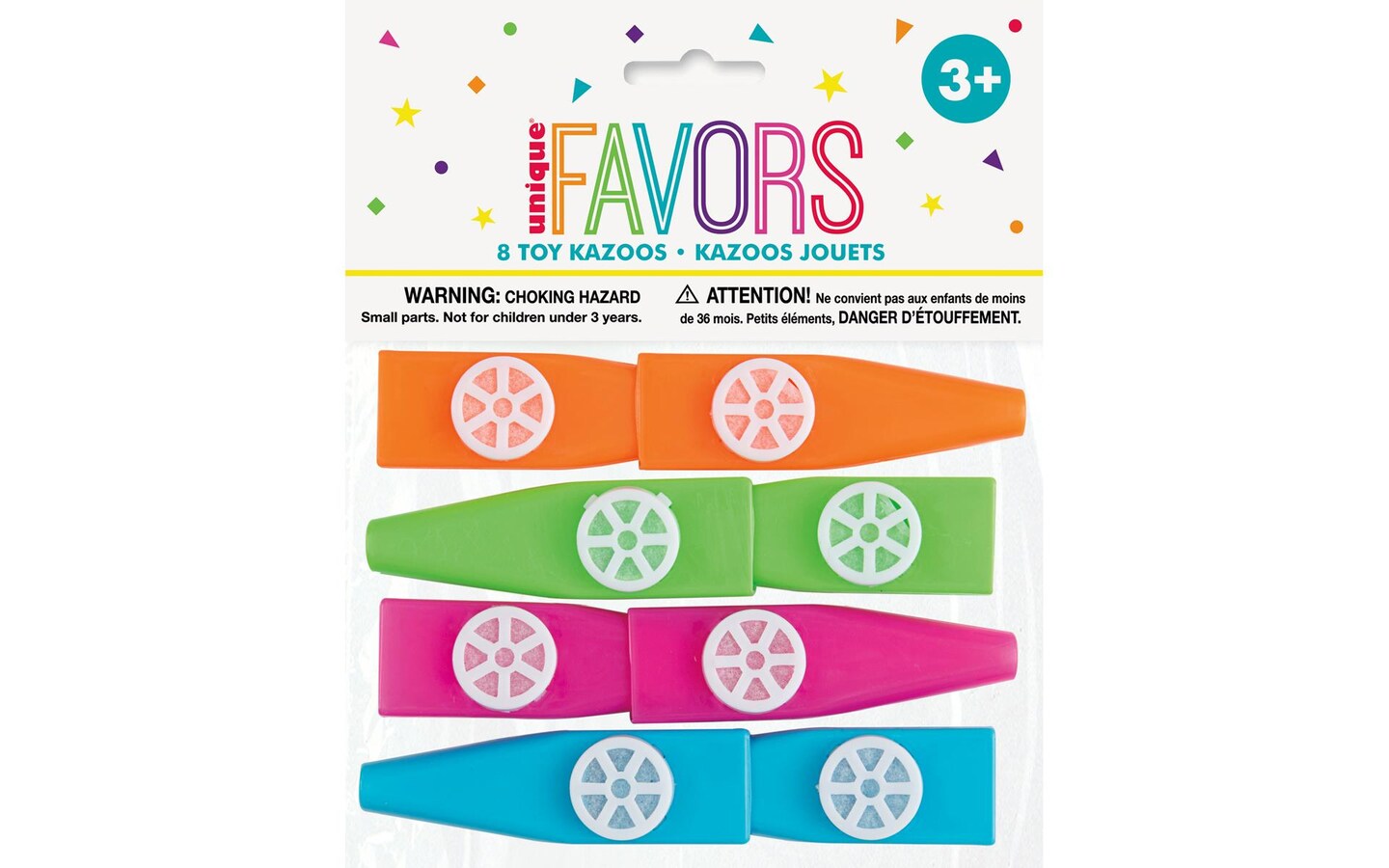 Unique Party Favors Kazoos 3&#x22; 8pc