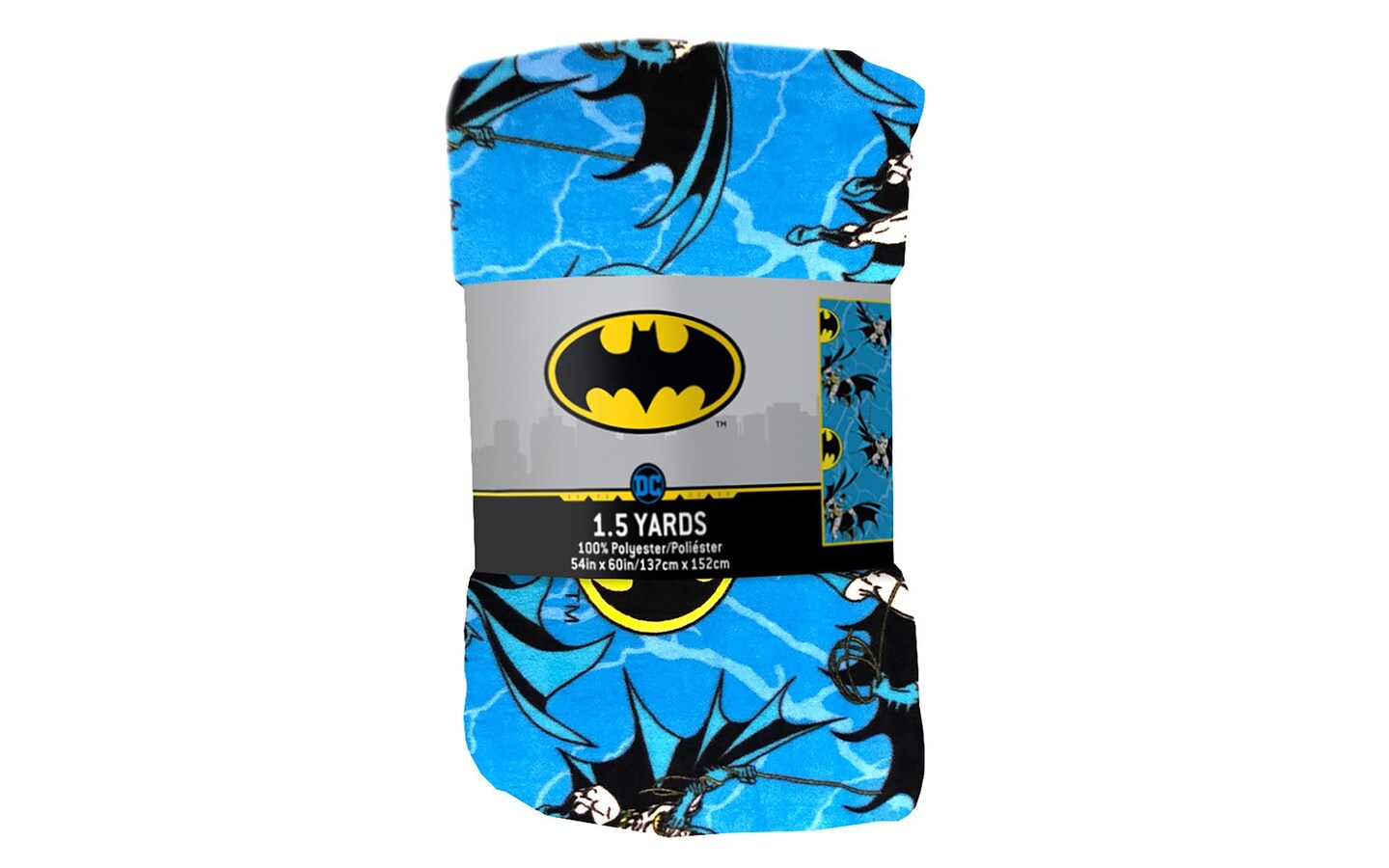 DC Comics Fleece Precut 54x60&#x22; Batman Rope 2pc