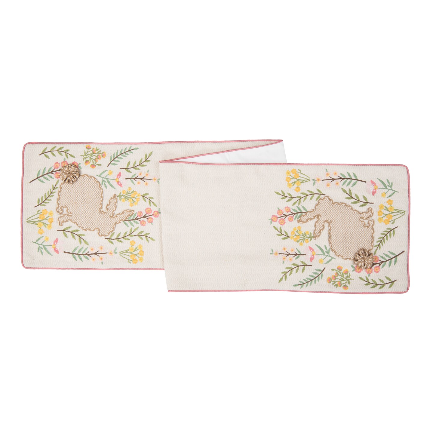 Garden Spring Easter Bunny Rabbit Decorative Table Runner 14" x 72"
