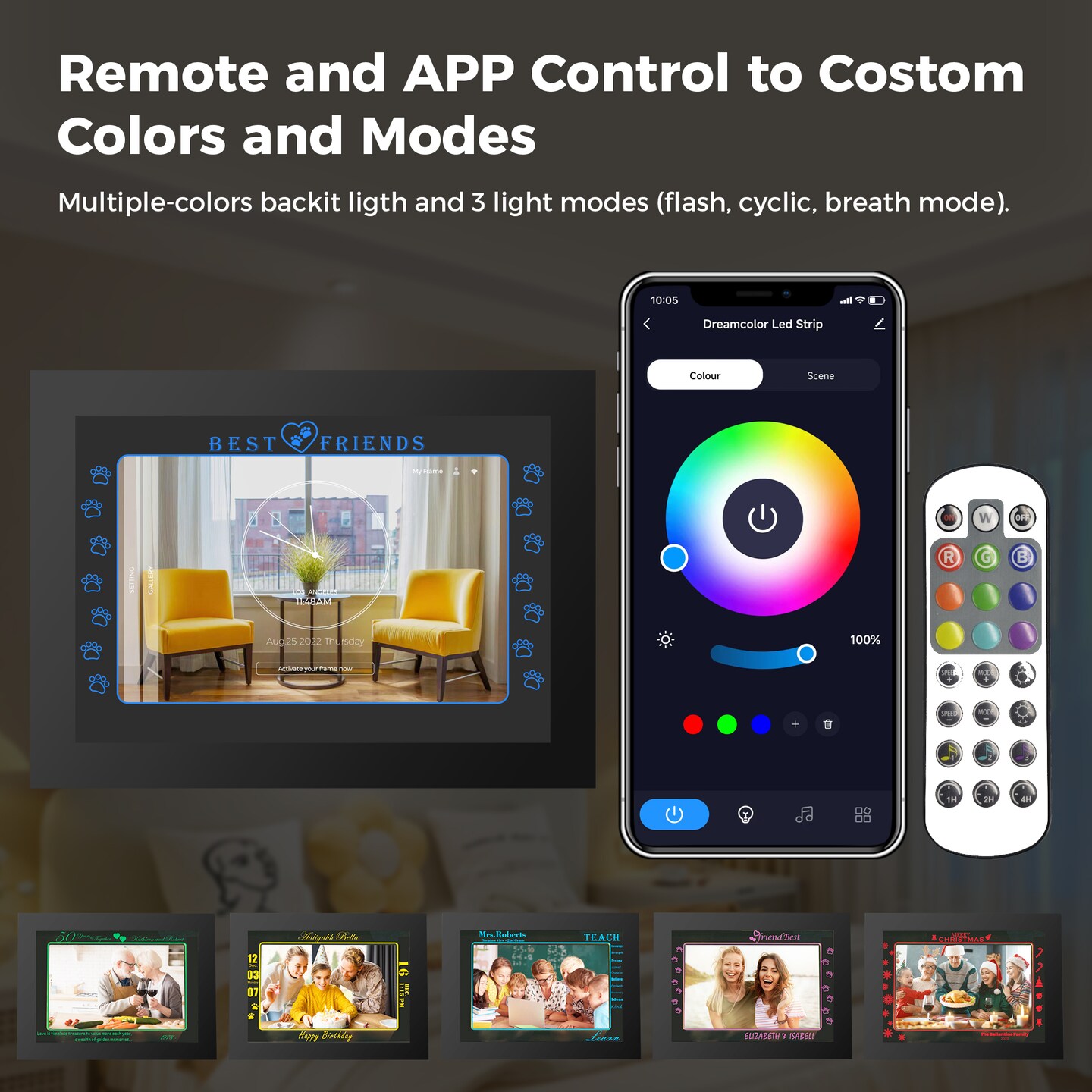 10.1” WiFi Lighting Digital Photo frame – Mother Days Frame - CPF1056-2