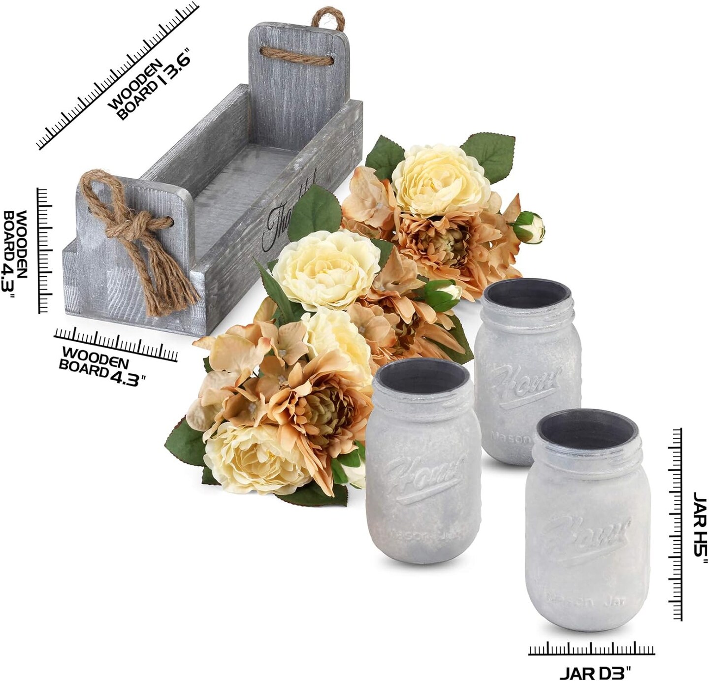 Vintage Mason Jar Centerpiece: Rustic Elegance for Any Occasion