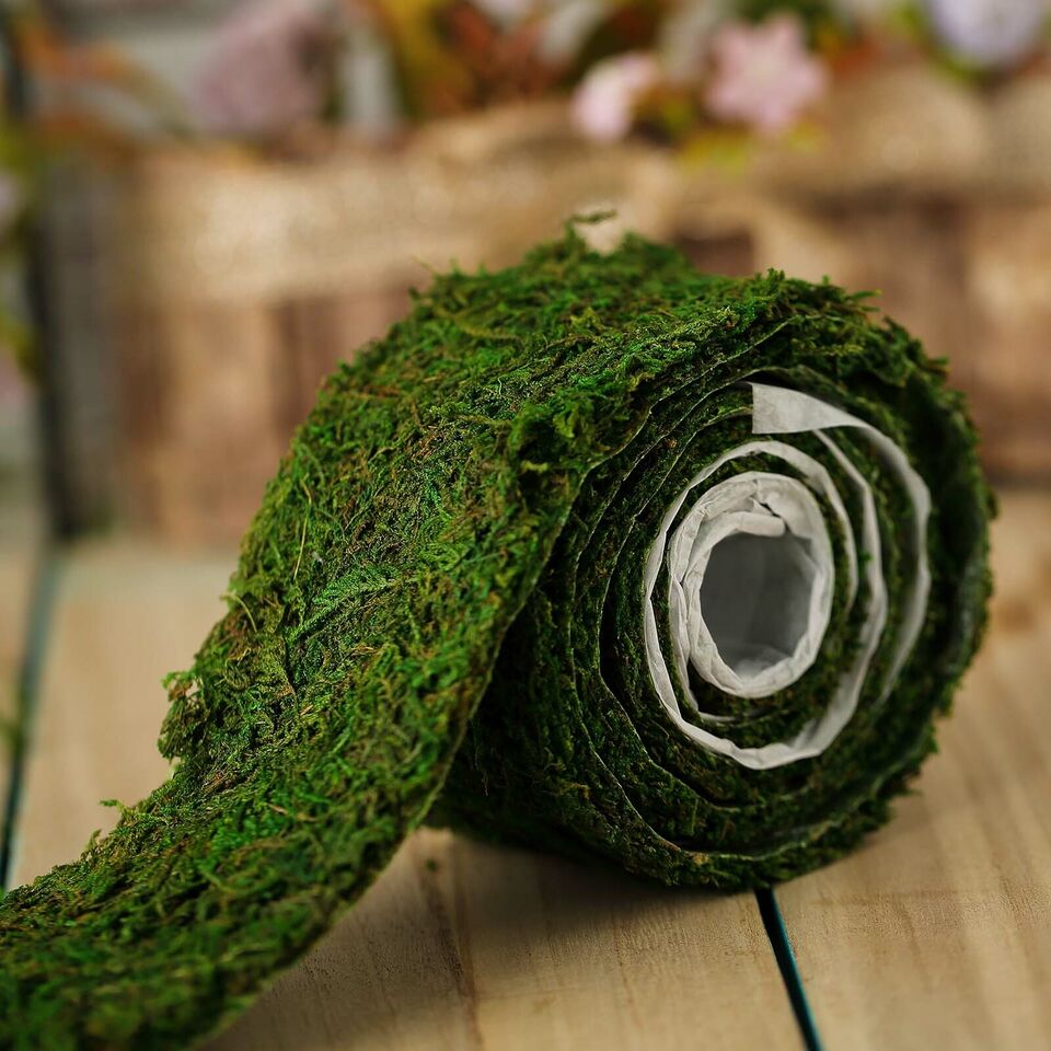 3x48 in Green Natural Moss Ribbon Roll