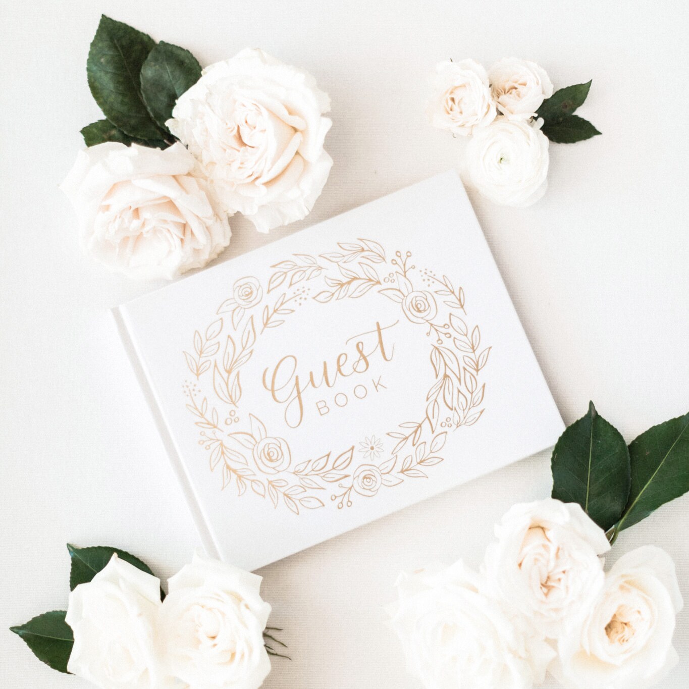 Guest Book, Gold Floral | MakerPlace by Michaels