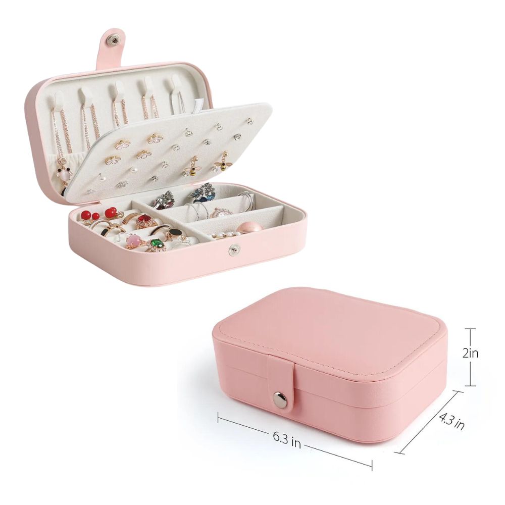 Portable Velvet Travel Jewelry Organizer Earring and Ring Display Case