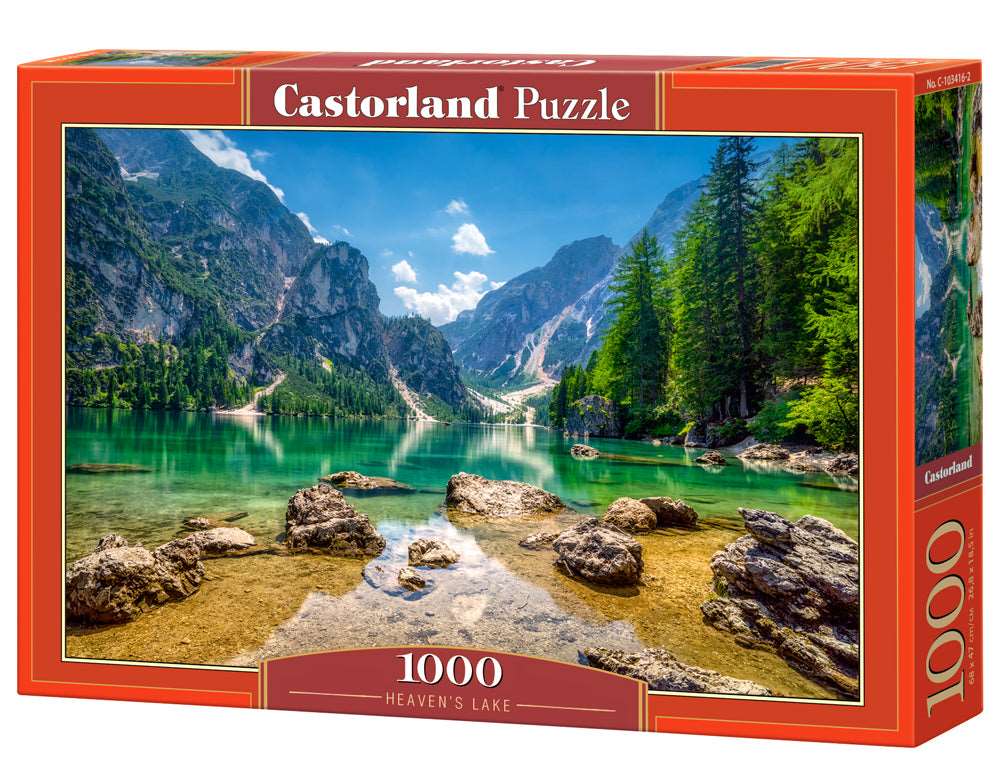 1000 Piece Jigsaw Puzzle, Heaven&#x27;s Lake, Pragser Wildsee in the Dolomites, Italy, Adult Puzzle, Castorland C-103416-2