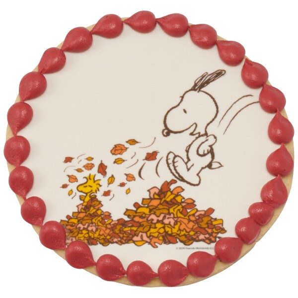 Peanuts&#xAE; Happy Fall Edible Cake Topper Image - 1/4 Sheet