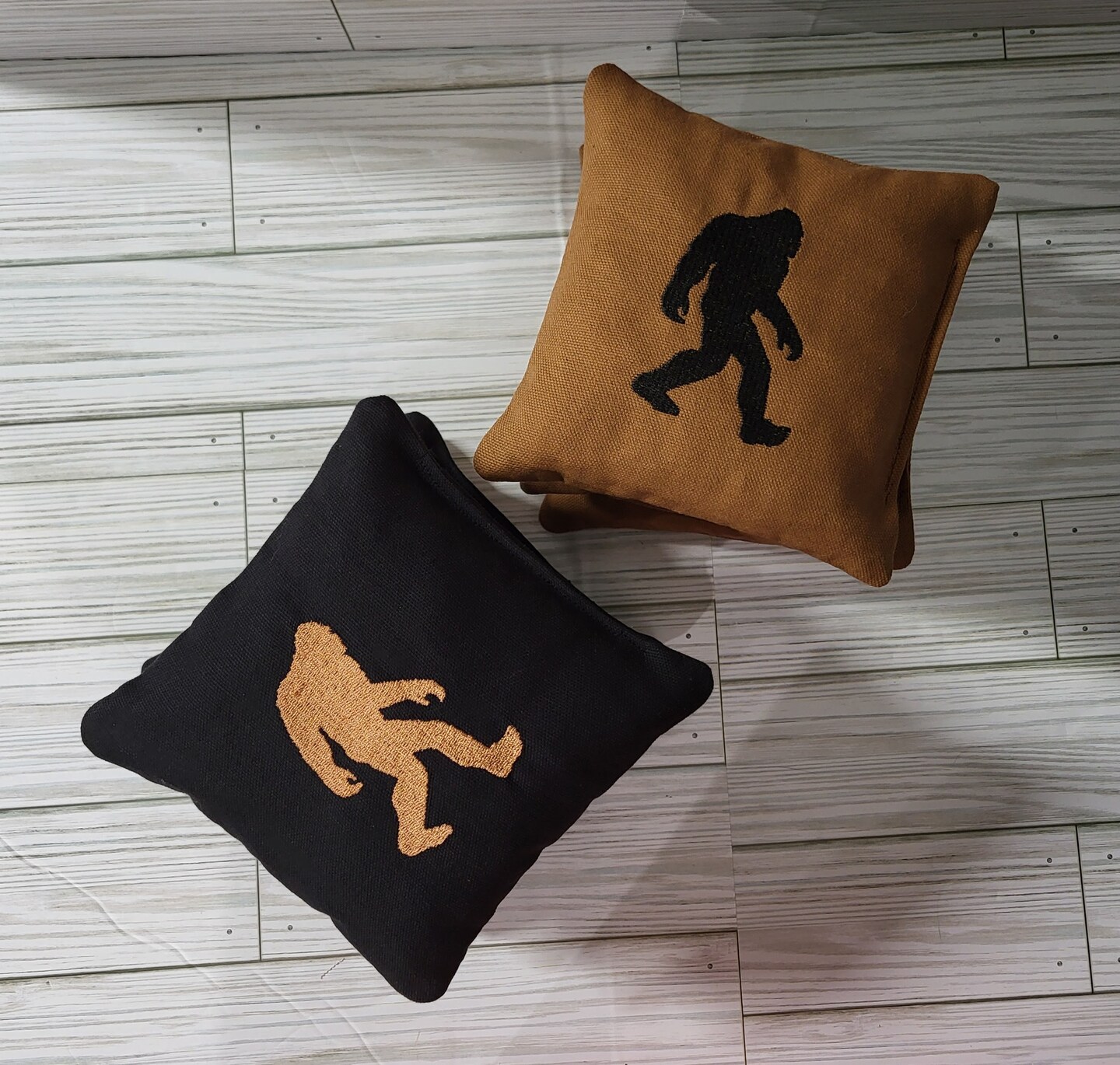 yeti bean bag Bigfoot Sasquatch Cornhole Bags, Set of 8 Custom Embroidered Yeti Bean Bags,  Personalized Corn Hole Gift