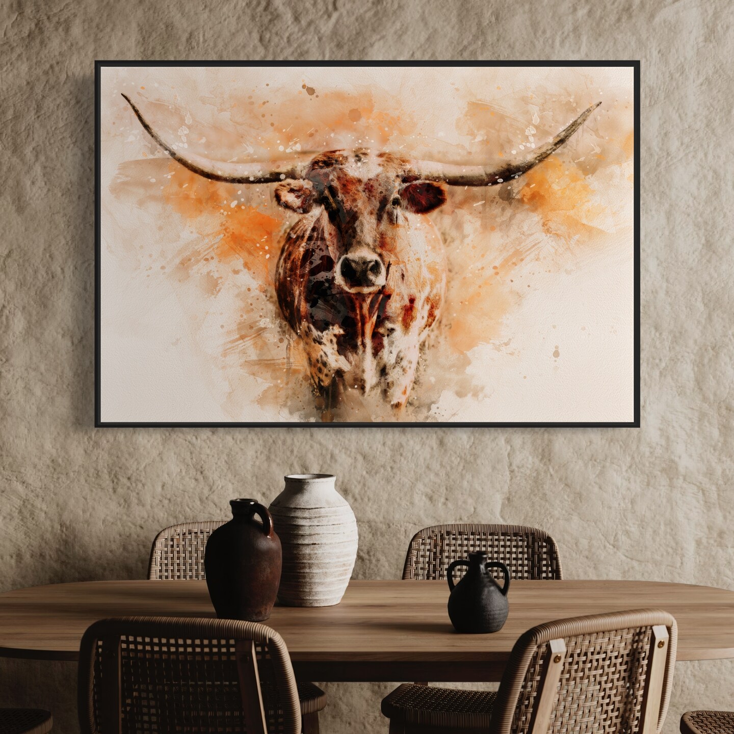 Cowboy Print on Canvas , Floating Frame Option, store Modern Wall Art, Extra Large Canvas Wall Art