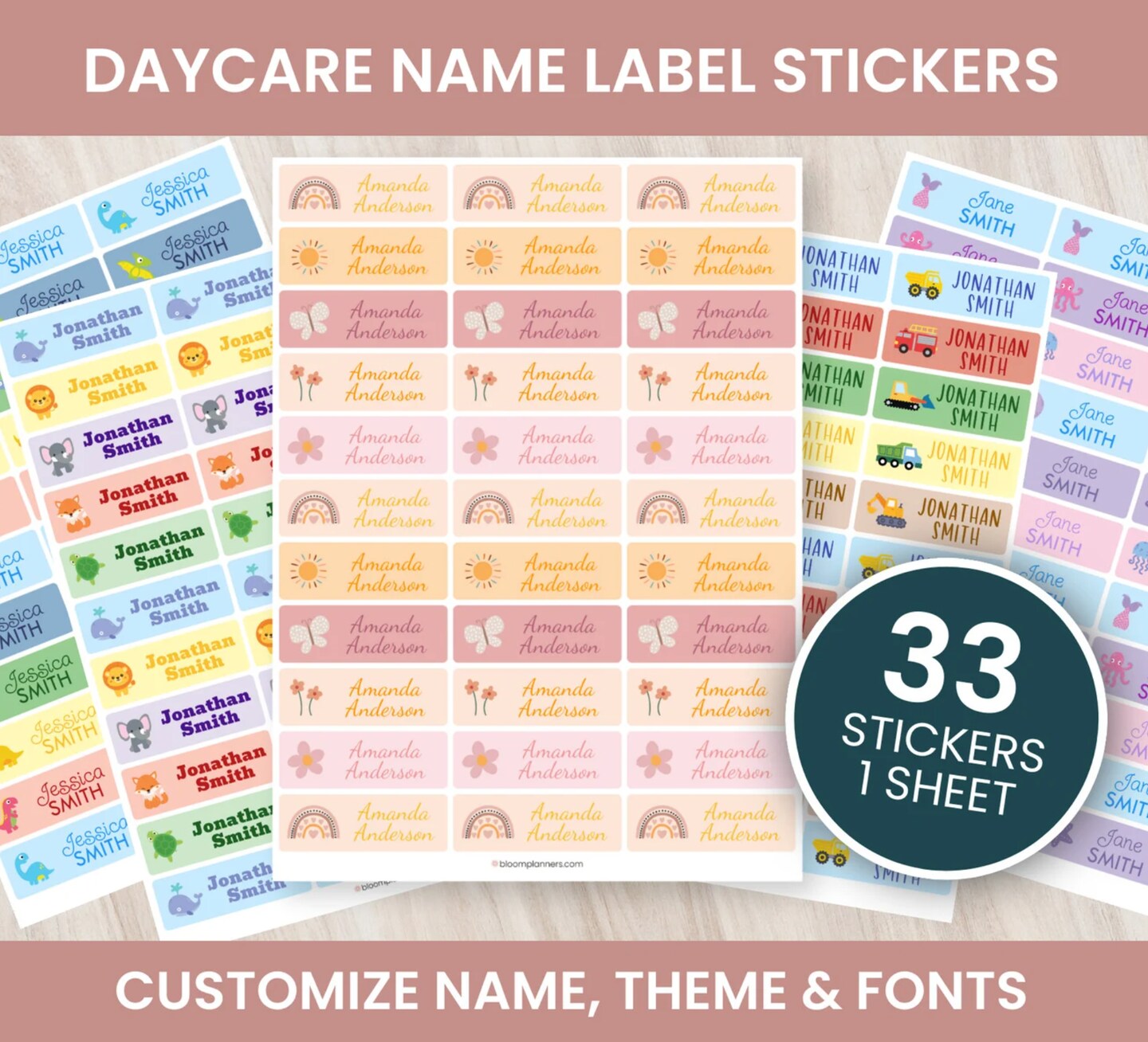 Daycare Name Labels - Personalized Name Labels for Daycare - School ...