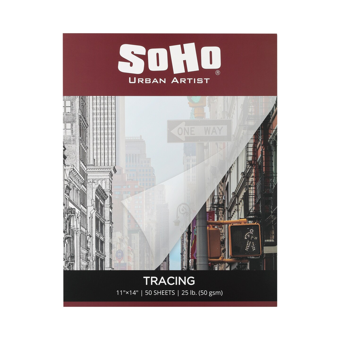 SoHo Urban Artist Vellum Tracing Paper Pads - Translucent Vellum Paper for Drawing, Tracing, Different Media Types, & More
