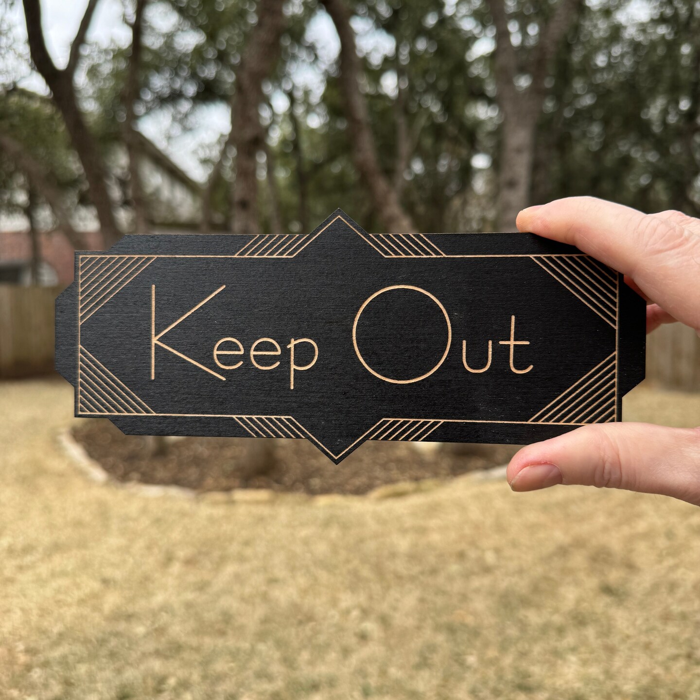 Keep Out - BLACK Sign 4x8