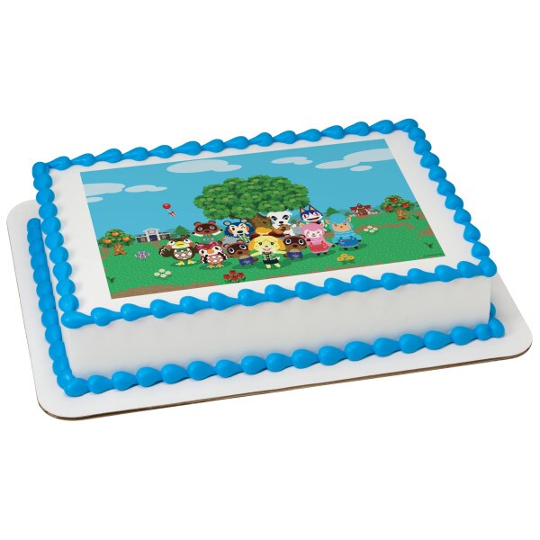 Animal Crossing&#x2122; Let&#x27;s Hang Out Edible Cake Topper Image - 1/4 Sheet