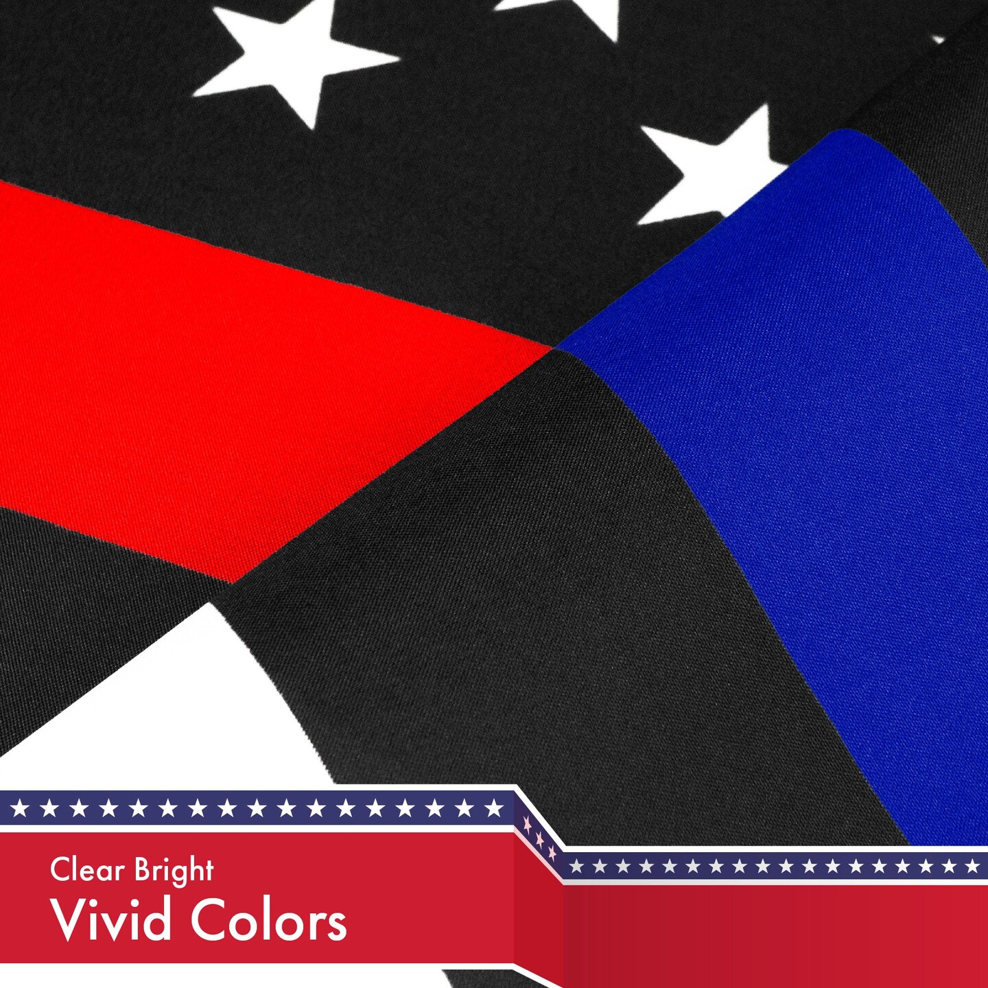 Thin Blue Line Thin Red Line Flag 3x5 Ft 5-Pack Printed 150D Polyester By G128