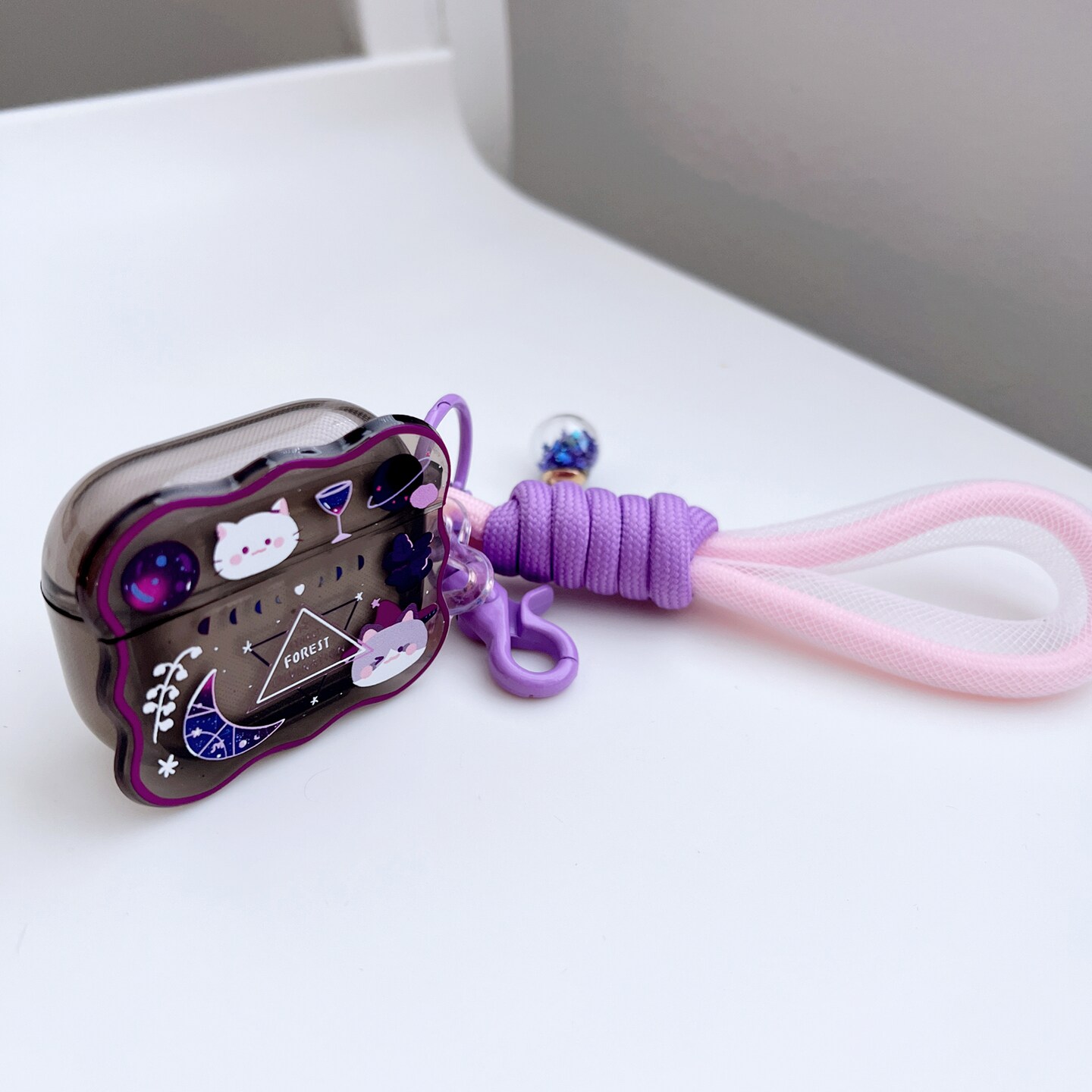 Starry Forest Cat Divination Case for AirPods 1 2 3 pro pro2