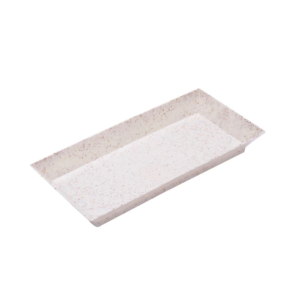 24 Natural 5 in Wheat Straw Fiber Mini Rectangular SERVING TRAYS